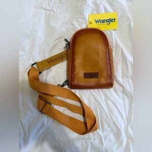 Wrangler Brownish/Orangish/Yellowish Adjustable Sling Bag